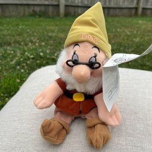 Vintage 90s Disney Collectible Plush Doc Stuffed Animal New with Tag